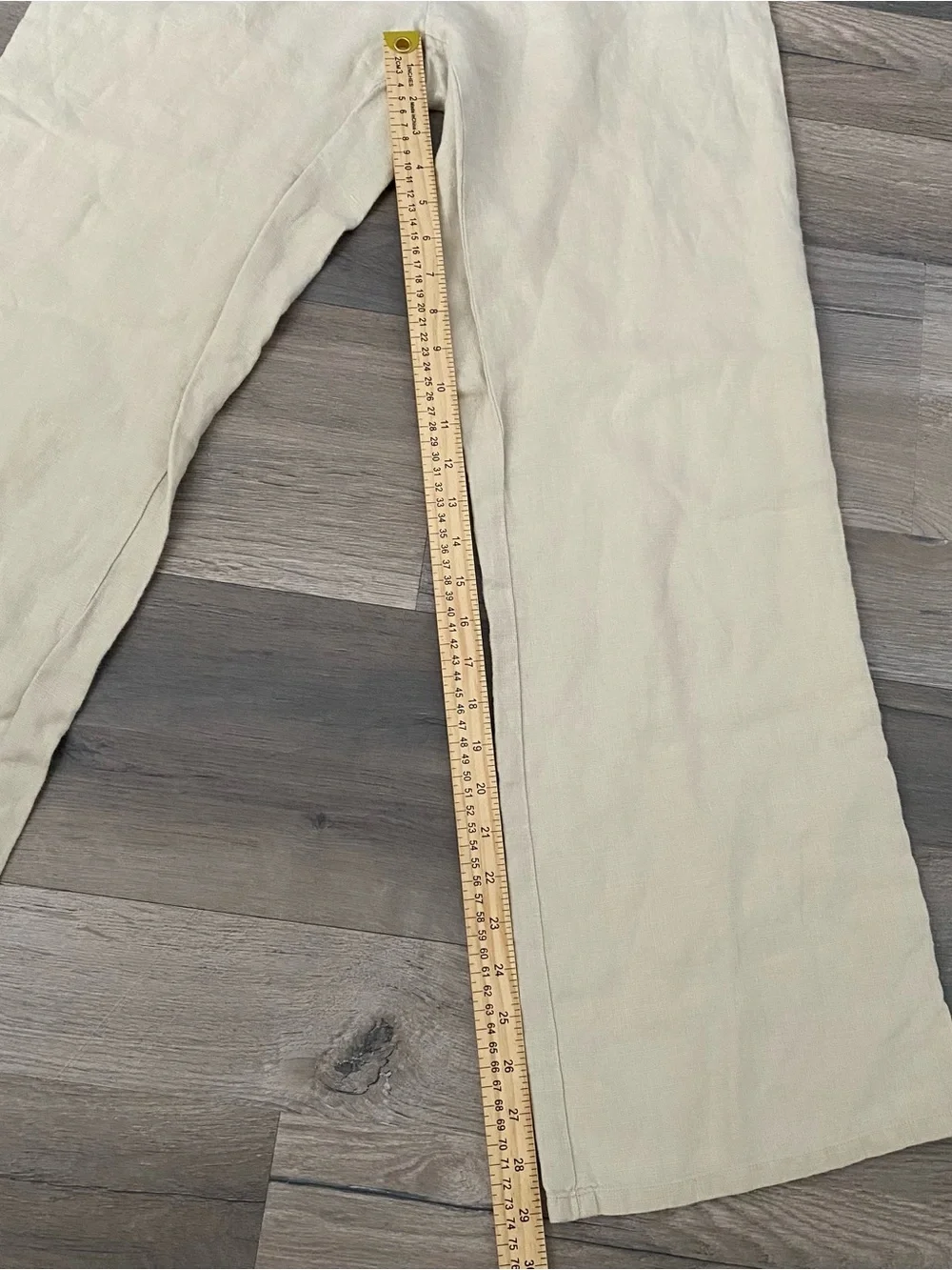Vintage Banana Republic Cream 100% Linen Drawstring Pants Size 0